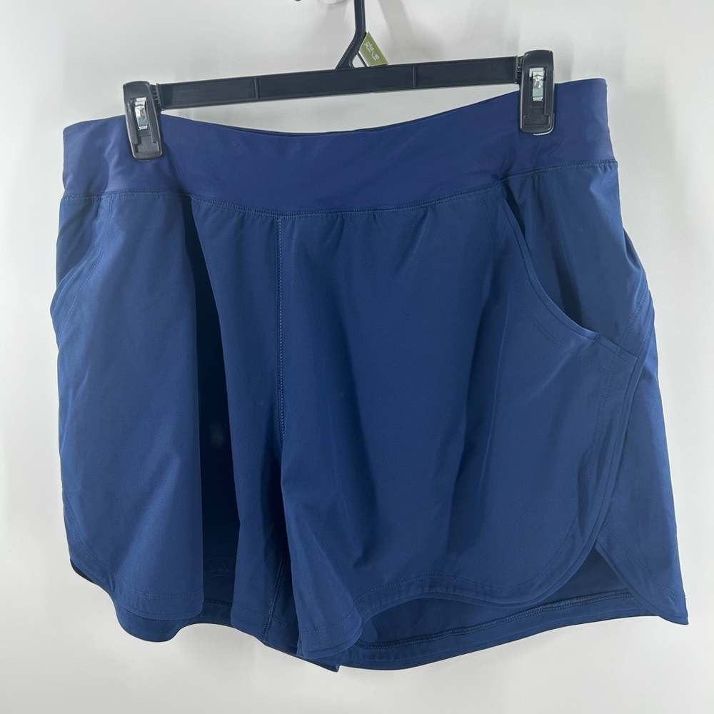 Lands End Women's Navy Athletic‎ Shorts with Side Pockets Size 20W